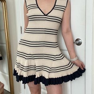 Alice McCall Frenchie Nude Mini Dress | Lightly Flared Skirt | Seen on TV | Sz S